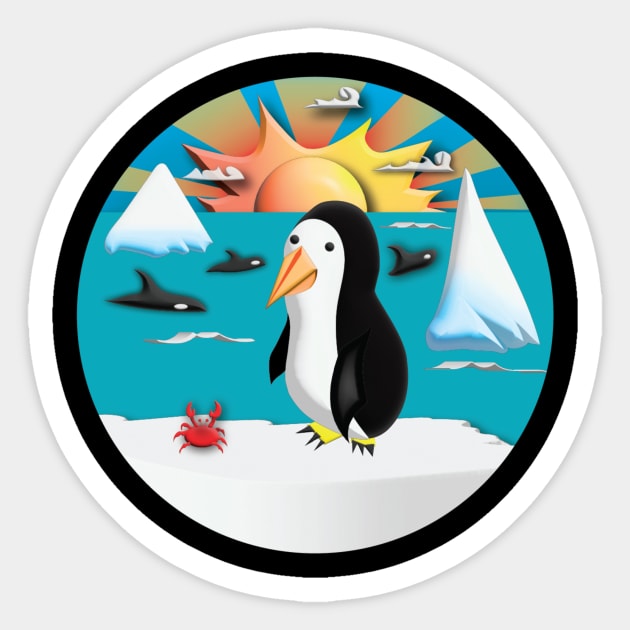 Penguin Sticker by riomarcos